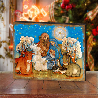 Nostalgic Nativity Wooden Wall Art, Small 12x9