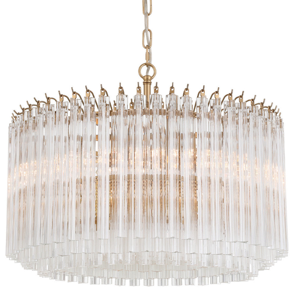Crystorama Lighting Group LOF-5007 Lofton 7 Light 24"W Pendant - Aged Brass