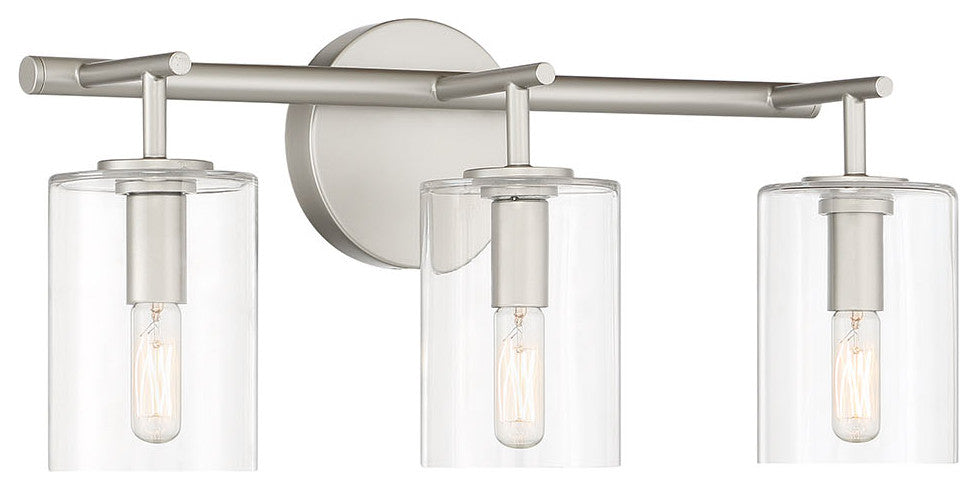 Hailie Vanity 3  Light  Satin Nickel