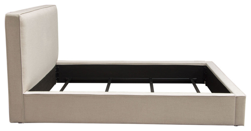 Cloud 43" Low Profile Queen Bed in Sand Fabric