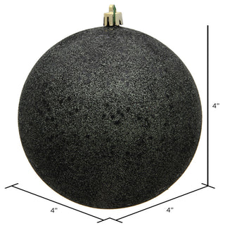 Vickerman 4" Gunmetal Sequin Ball Ornament, 6 per Bag
