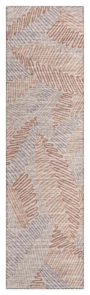 Indoor/Outdoor Sedona SN11 Walnut Machine Washable 2'3" x 12' Runner Rug