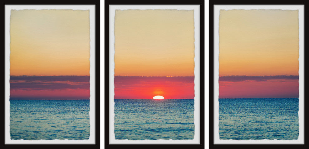 Sunset State of Mind Triptych, Set of 3, 24x36 Panels
