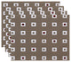 Hip To Be Square Geometric Print Placement, Flax, Set of 4