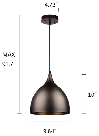 Walter Industrial 1 Light Mini Pendant Ceiling Fixture 10" Wide