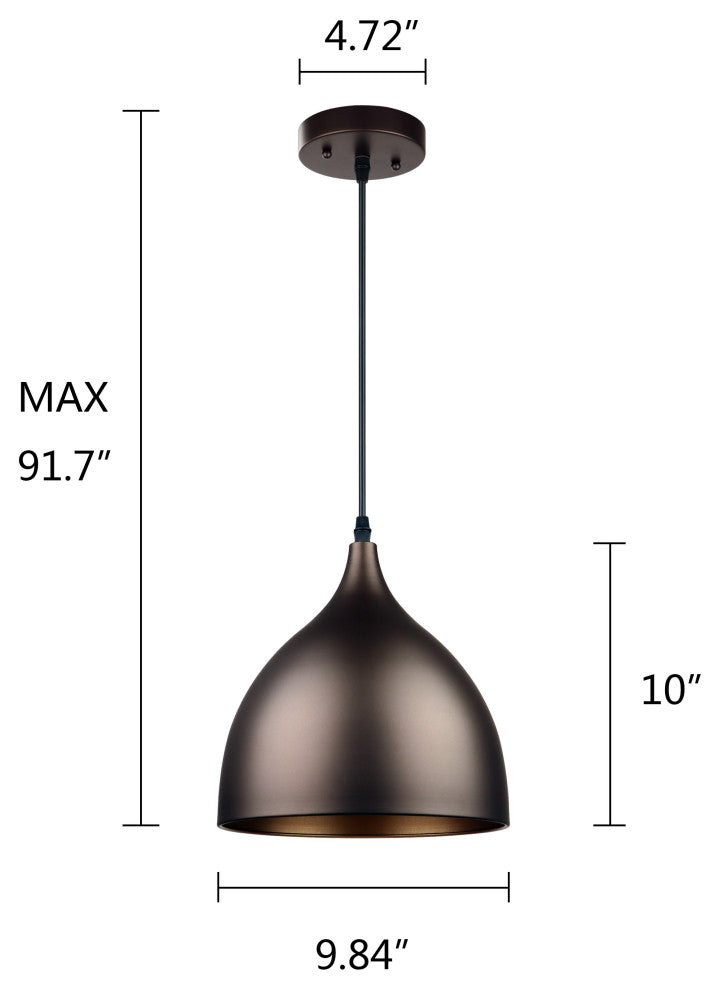 Walter Industrial 1 Light Mini Pendant Ceiling Fixture 10" Wide