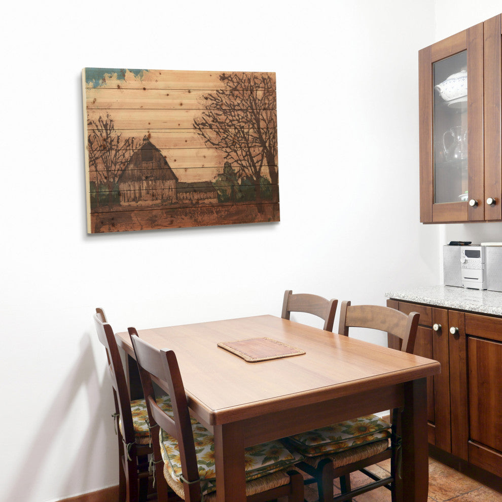 Erstwhile Barn 1 Arte de Legno Digital Print on Solid Wood Wall Art, 30"x45"