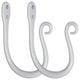Zinc Curl Holdbacks, White, Set of 2