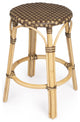 Light and Dark Brown Rattan Counter Stool