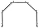 Giles 13/16" 5-Sided Bay Window Curtain Rod, Black