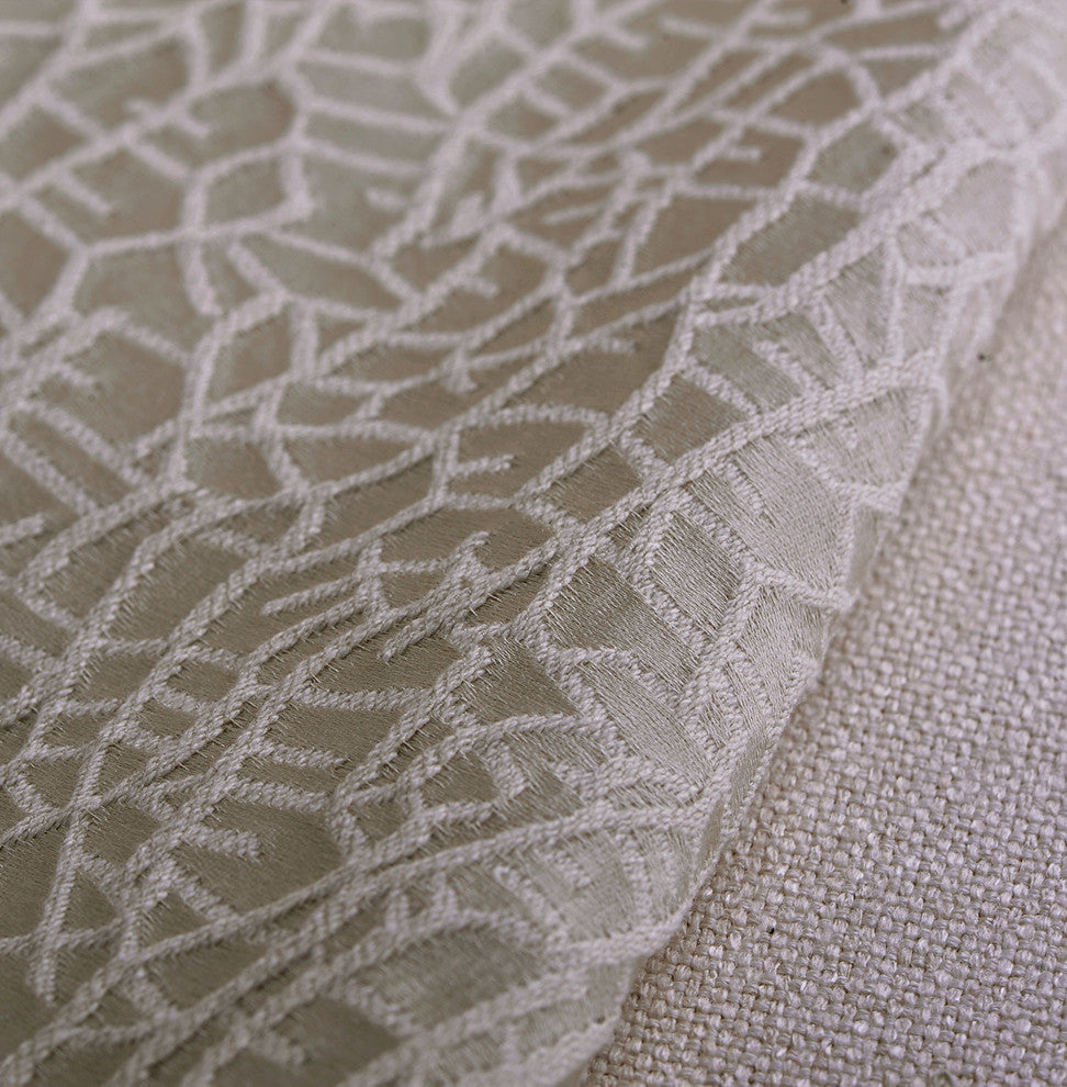 Angola Jacquard Pillow Shell and Valance Set, Light Gray, Pillow