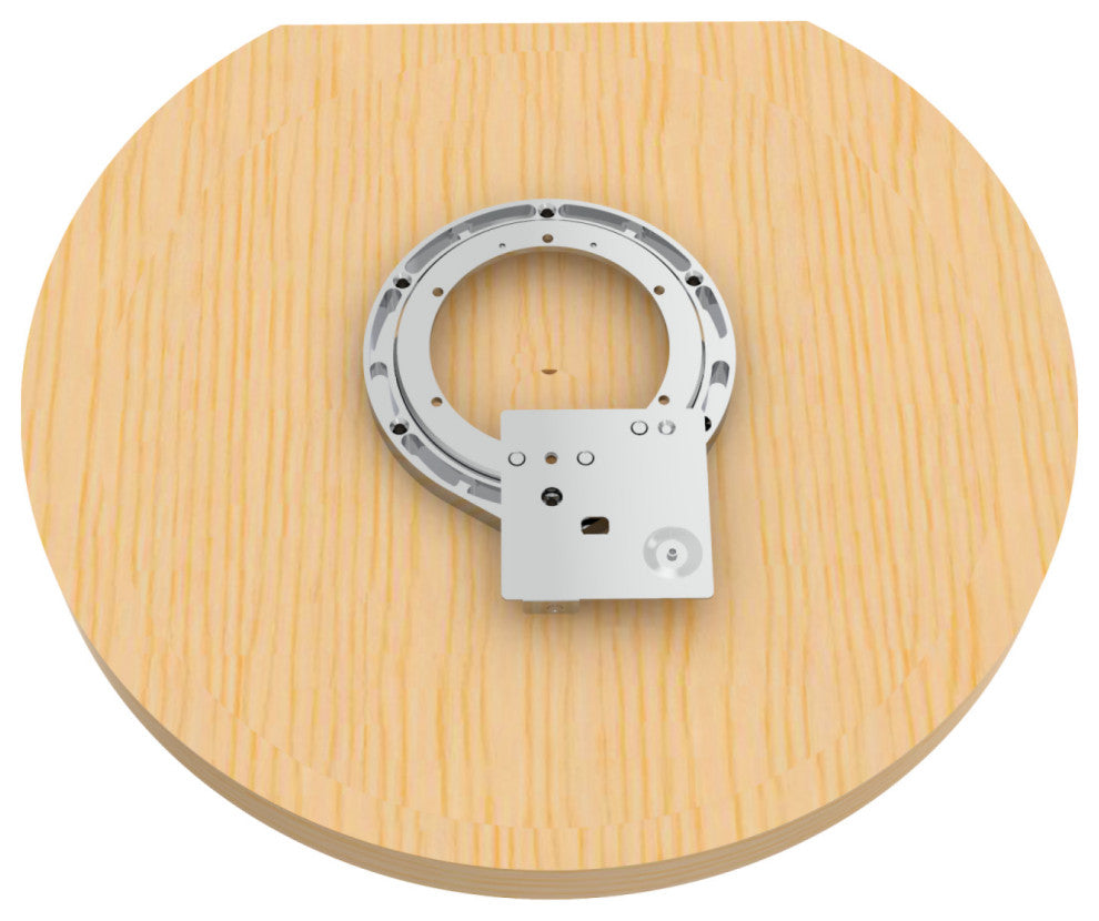Wood D-Shape Lazy Susans for Corner Wall Cabinets With Swivel, 20"