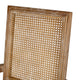 Regan Fabric Upholstered Wood and Cane Expandable 7-Piece Dining Set, Natural Brown/Light Gray