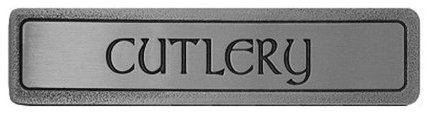 "Cutlery" Pull Antique Pewter (Horizontal)