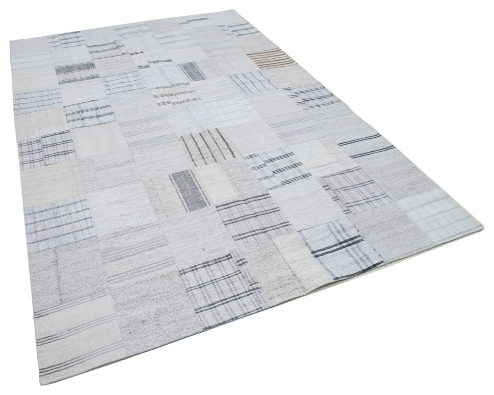 Rug N Carpet - Handmade Oriental 6' 8'' x 9' 10'' Tribal Patchwork Kilim Rug