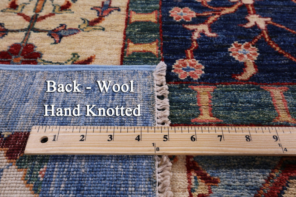 6' 0" X 8' 8" Hand-Knotted Super Kazak Wool Rug Q11087