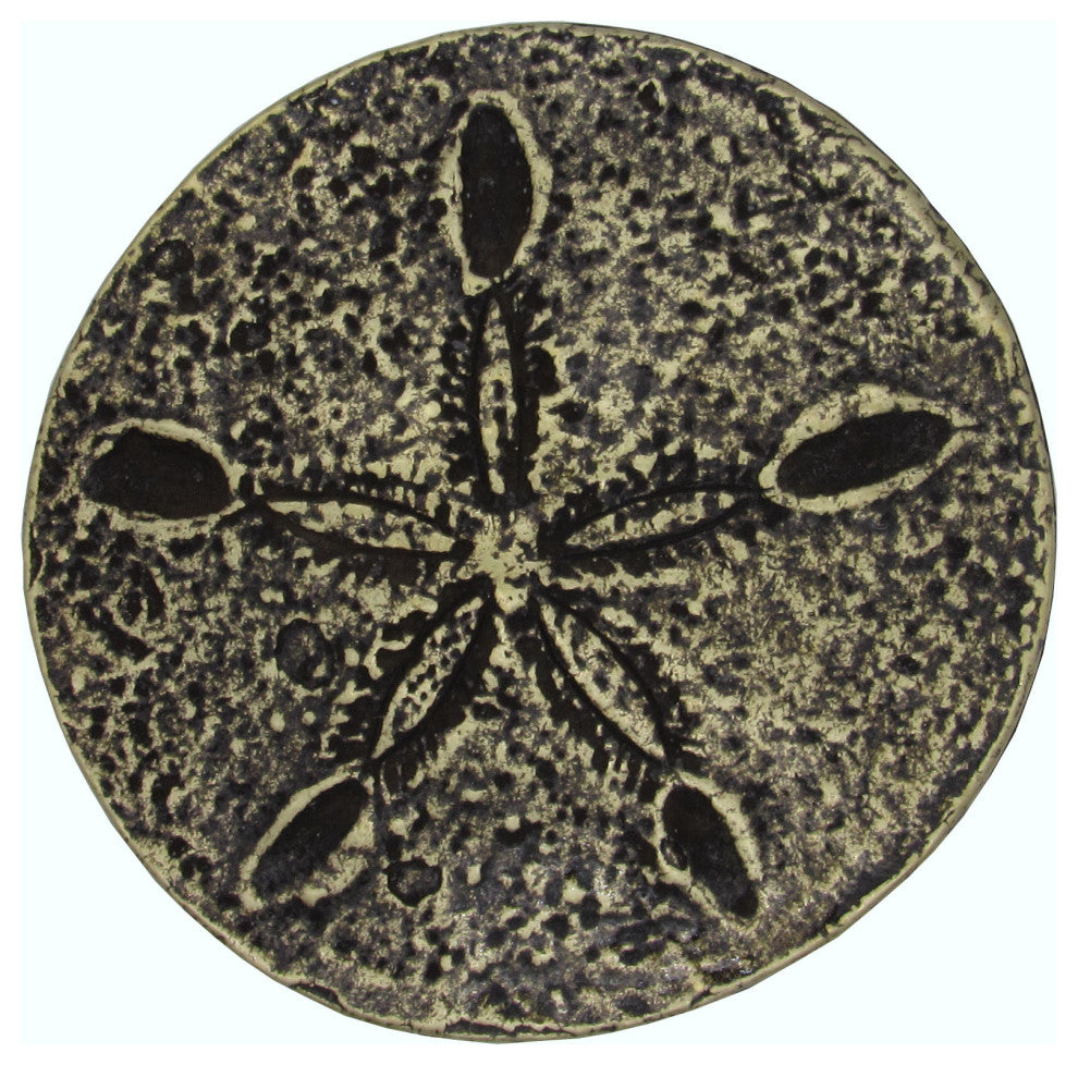 Sand Dollar Cabinet Knob, Antique Brass