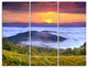 "Yellow Sunrise over Blue Waters" Photo Wall Art, 3 Panels, 36"x28"