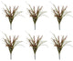 6 Pieces 15" Glitter Pigeon Bush Christmas Spray, Gold/Brown