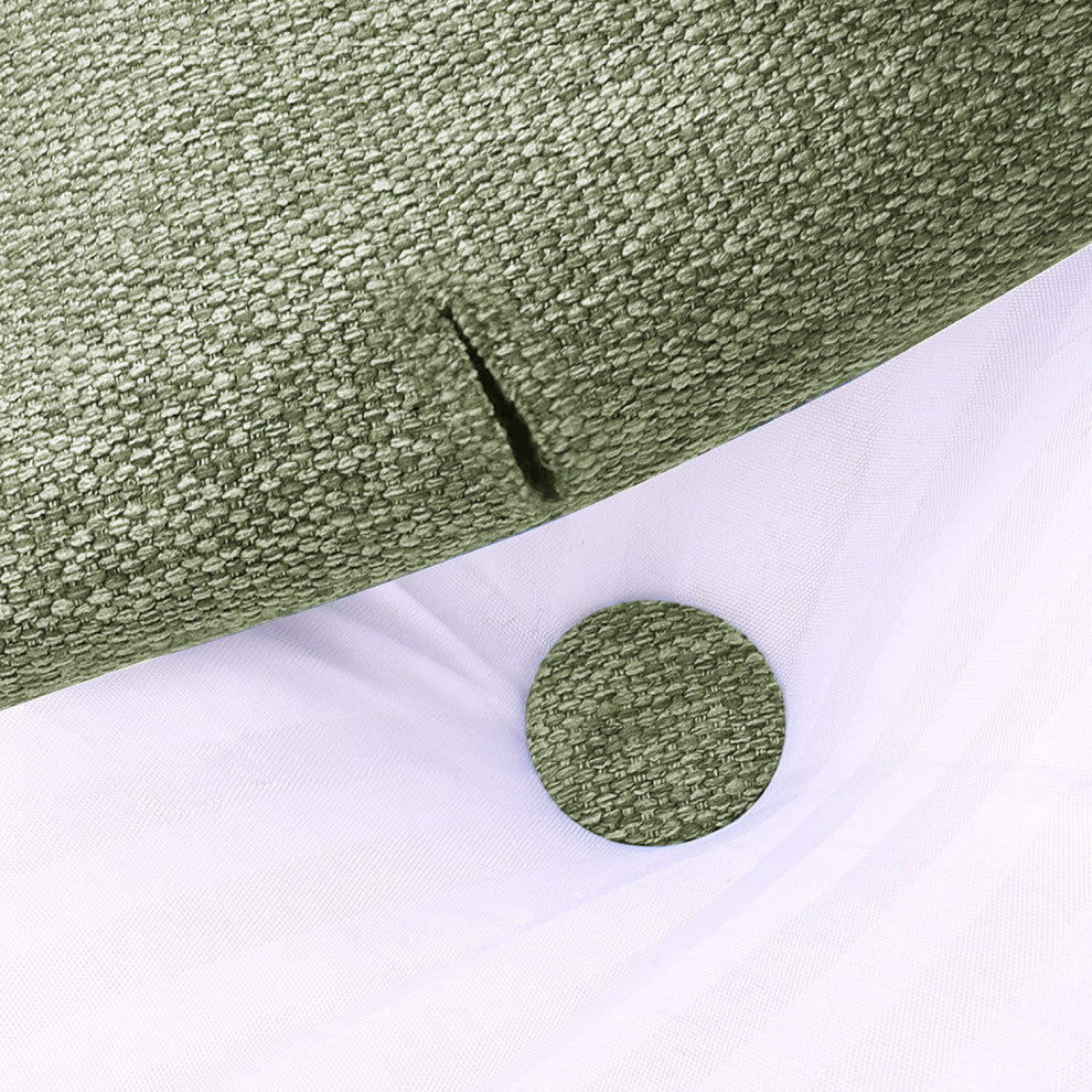 WOWMAX Backrest Wedge Reading Pillow Headboard Linen Blend Lime Green, 39x20x8