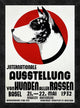 "Ausstellung von Hunden" Framed Canvas Giclee by Johannes Handschin, 18"x24"