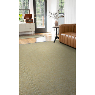 Amina Transitional Moroccan Green Sage Green Indoor Rectangle Area Rug 8x10