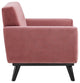 Engage Performance Velvet Armchair, Dusty Rose