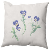 What a Pansy Pillow, Purple, 16"x16"