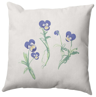 What a Pansy Pillow, Purple, 16"x16"