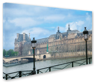 Cora Niele 'The Louvre Palace And Seine River' Canvas Art, 22" x 32"
