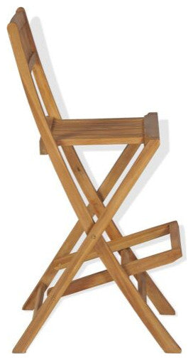 Vidaxl 3 Piece Bistro Set With Folding Chairs Solid Teak Wood