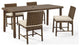 Bradenton 5Pc Wicker Outdoor Dining Set, Sand