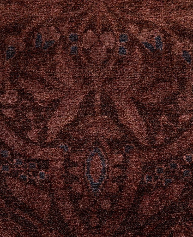 Overdyed One-of-a-Kind Hand-Knotted Area Rug Purple, 8' 5" x 10' 4"