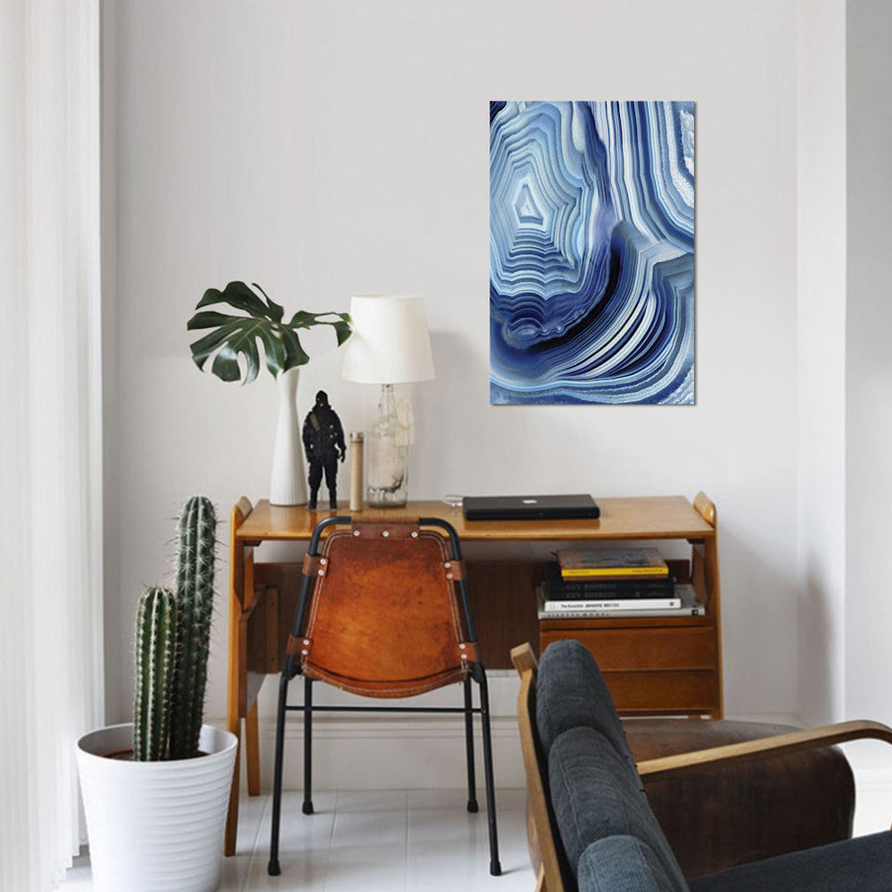 "Agate Indigo I" by Danielle Carson, Canvas Print, 18"x12"