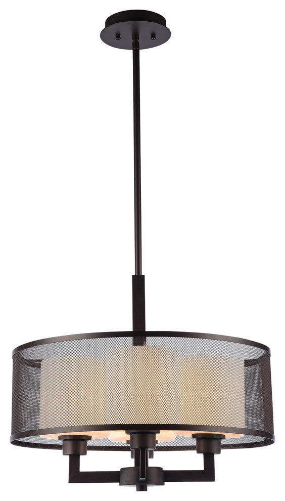 Audrey Transitional 4-Light Rubbed Bronze Ceiling Pendant
