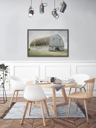 "The Blue Barn" Framed Painting Print, 30"x20"