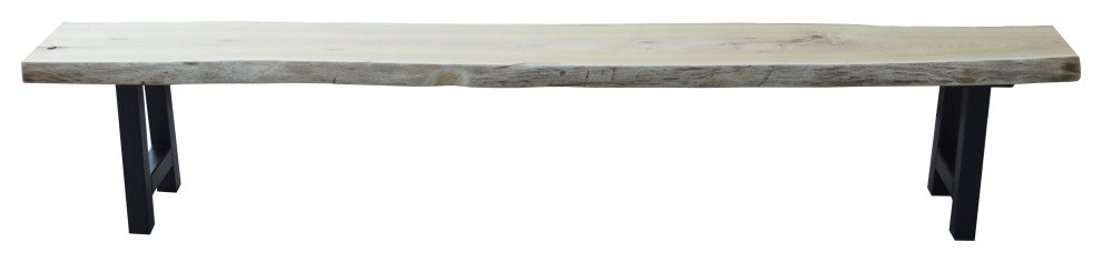 Live Edge Locust Ridgemont Bench, Unfinished, 8 Foot