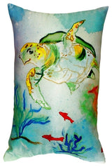 Betsy's Sea Turtle No Cord Pillow, 16"x20"