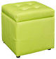 Modern Light Green Volt Storage Upholstered Vinyl Ottoman
