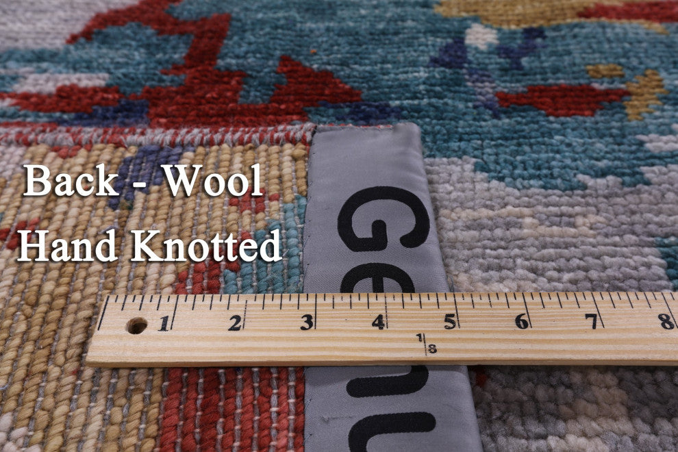 8' 10" X 12' 3" Modern Handmade Wool Rug Q8579
