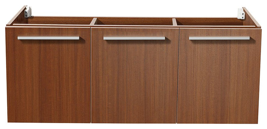 Fresca Vista 48" Double Sink Bathroom Vanity, Teak