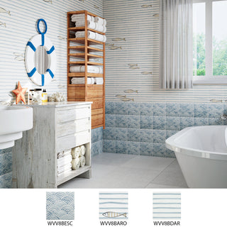 Berta Onda Decor Ceramic Wall Tile, Stripe