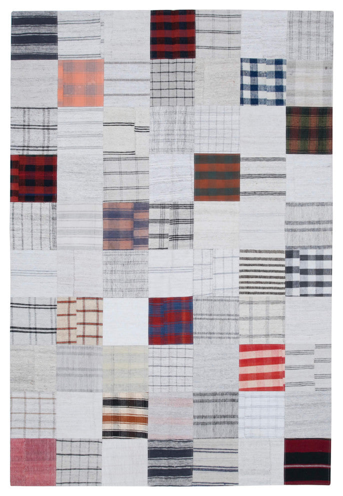 Rug N Carpet - Handmade Anatolian 6' 8'' x 9' 10'' Rustic Patchwork Kilim Rug