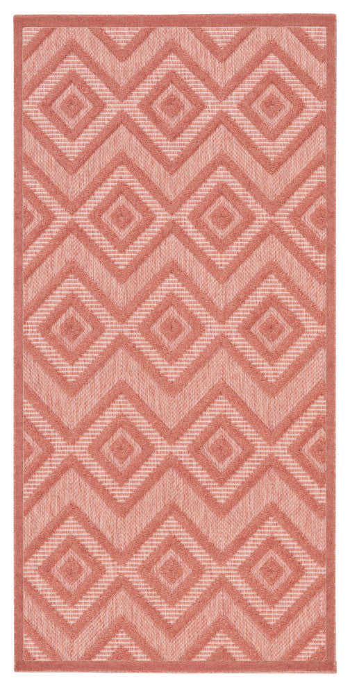 Nourison Versatile 2' x 4' Coral/Orange Modern Area Rug