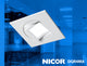 4" White Square Multi-Adjustable Recessed LED Downlight, 5000k