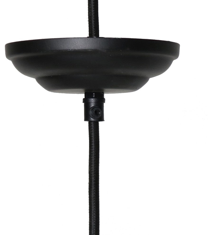 Retro Industrial Woven Cage Tall Pendant Light | Hanging Gray Mesh Metal Shade