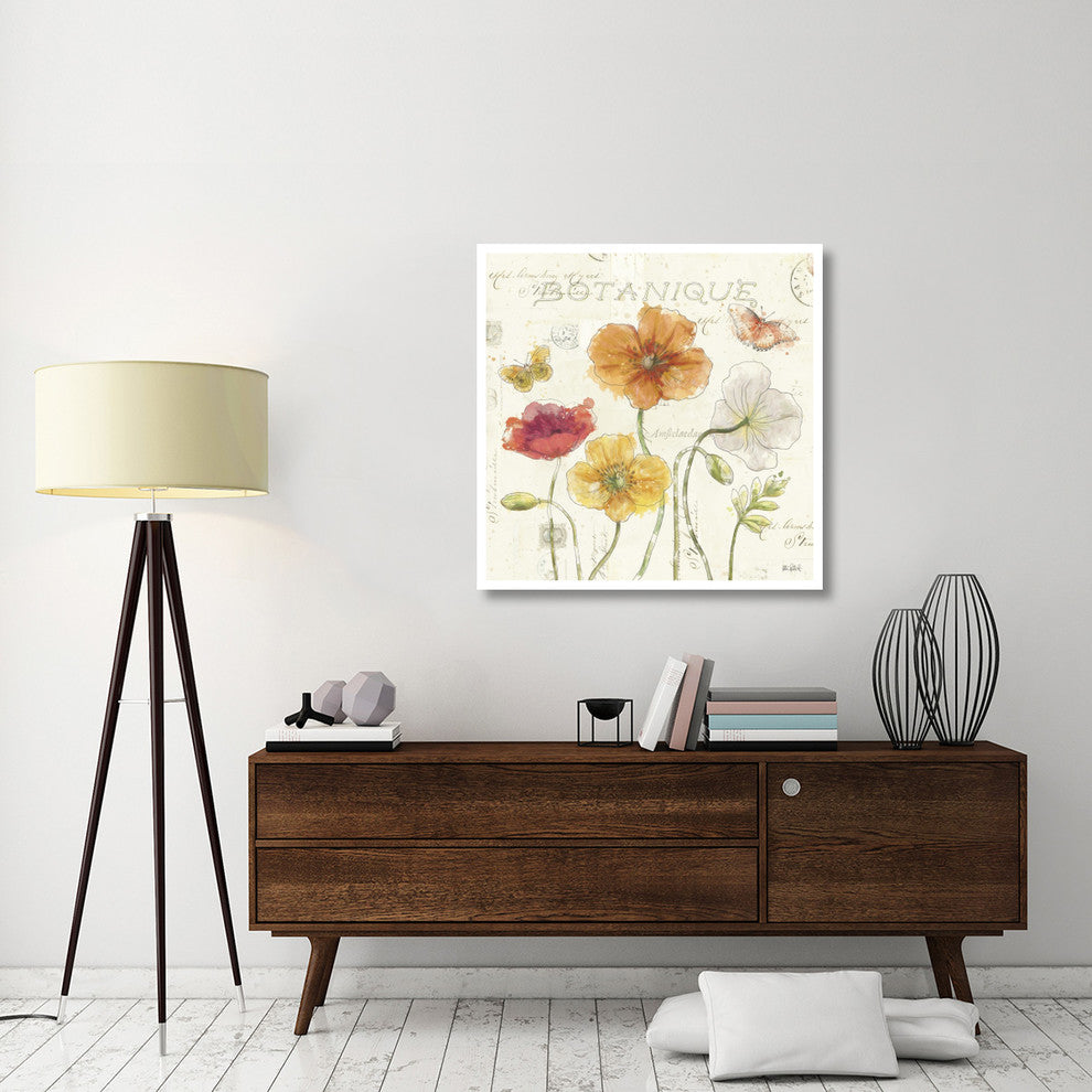 "Painted Poppies II" Digital Paper Print by Katie Pertiet, 38"x38"