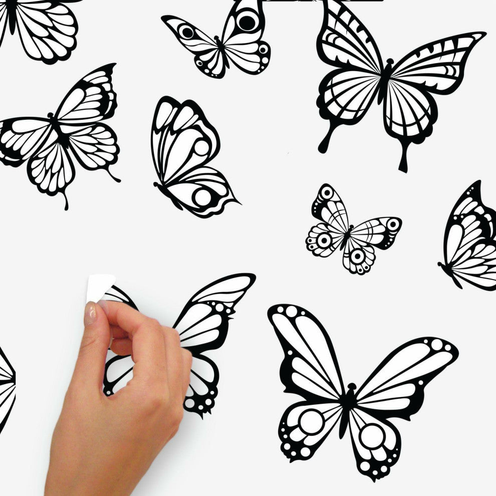Color Your Own Butterflies Peel And Stick Wall Decals