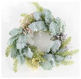 Safavieh Faux 21" Chrysanthemum and Dusty Miller Wreath
