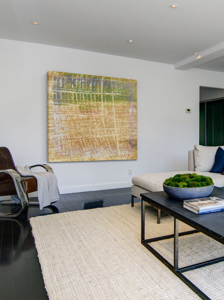 "Analog VI" Painting Print on Canvas by Aryai